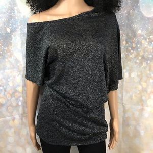 Express Off The Shoulder Sparkly Top